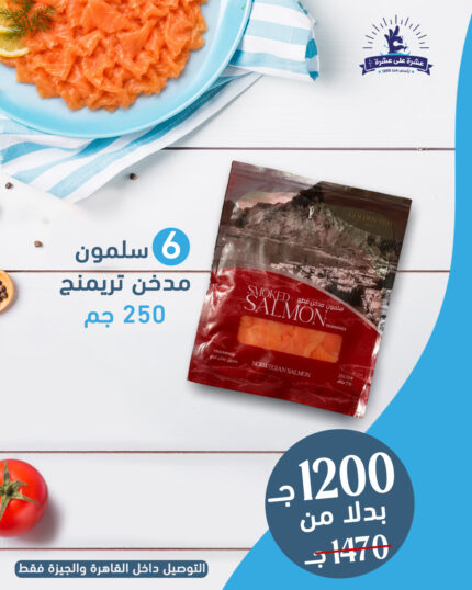 6 سلمون مدخن تريمنج 250 جم